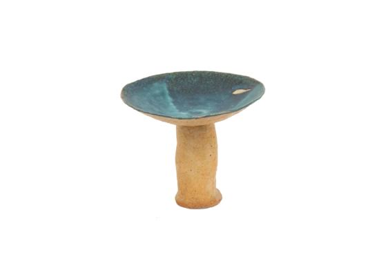 Kék mázas, tálszerű kerámia tárgy